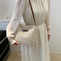 Bolso De Hombro De Paja Para Mujer Moda Verano Bolso Bandolera De Playa Vacaciones Compras Bolsos Mensajeros Para Mujer - details 3