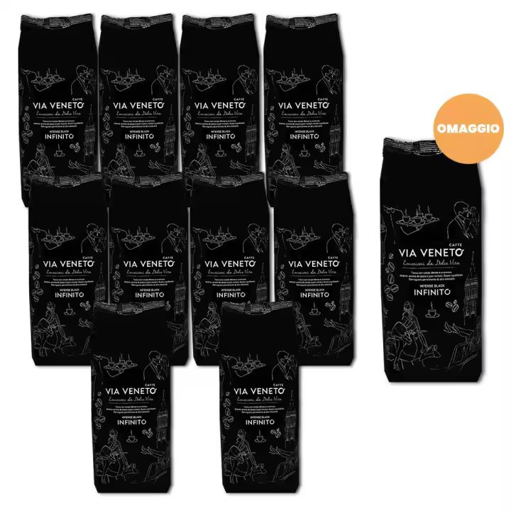 Promo 10 + 1 Café en granos Via Veneto mezcla infinita 500 gr - 1