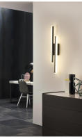 Lámpara De Pared Moderna LED Nordic 12W Negra Con Sombrilla De Acrílico Iluminación Dual Interior Para Cocina Dormitorio Estudio Baño - details 7