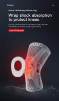 1Pcs Soporte De Rodilla Completo De Silicona Con Resorte Protección De Mecisus Compresión Y Medial Para Hombres Y Mujeres Correr Deportes - details 4