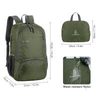 Mochila Plegable Y Ligera Para Hombres Y Mujeres Impermeable Y Packable Para Viajes Al Aire Libre Senderismo Ciclismo Camping Bolsa De Hombrosdetails 56