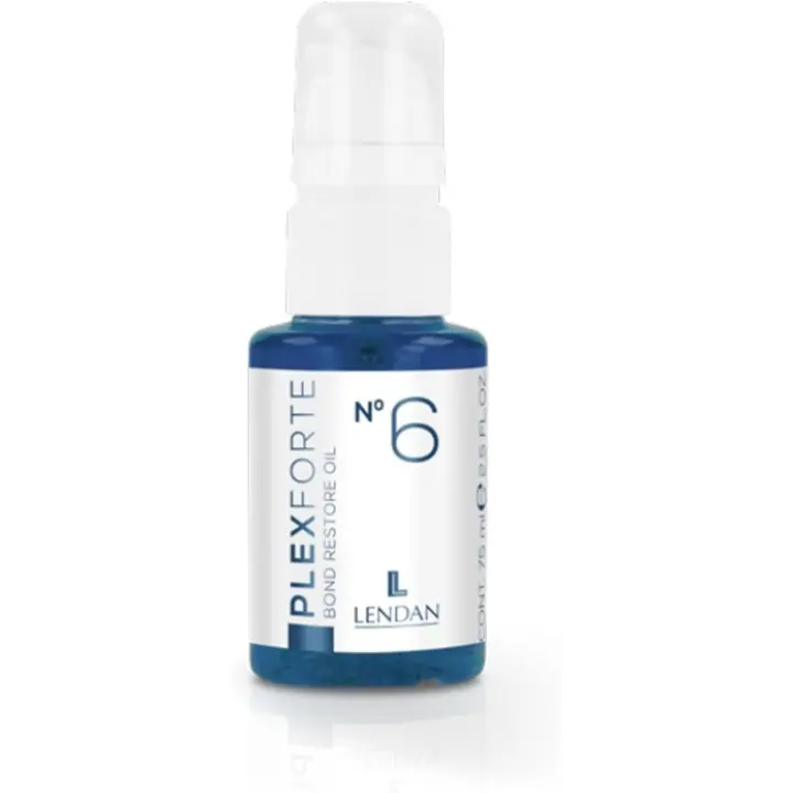 LENDAN PLEX FORTE Nº6 Aceite Reparador y Protetor BOND RESTORE OIL 75ml - Anti-rotura. Anti-encrespamiento. Iluminador. Regulador matizante. - 1