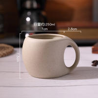 Taza De Café Cerámica Y Taza Retro Para Latte Con Tapete De Madera Y Cucharilla Taza Floral Para Té Y Café Americano - details 18