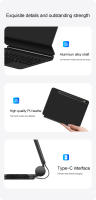 Teclado Mágico Para Samsung Galaxy Tab S9 FE 10.9 Con Soporte Ajustable Y Teclado De Toque Retroiluminado Compatible Con S9 S8 S7 11 Pulgadas Multilenguaje - details 11