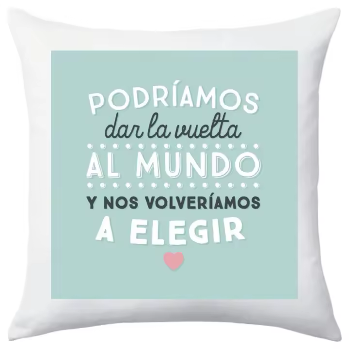 TEOVEL Cojín con Frase Gustoso y Precioso - Diseño Cuidado - 40x40cm - 1