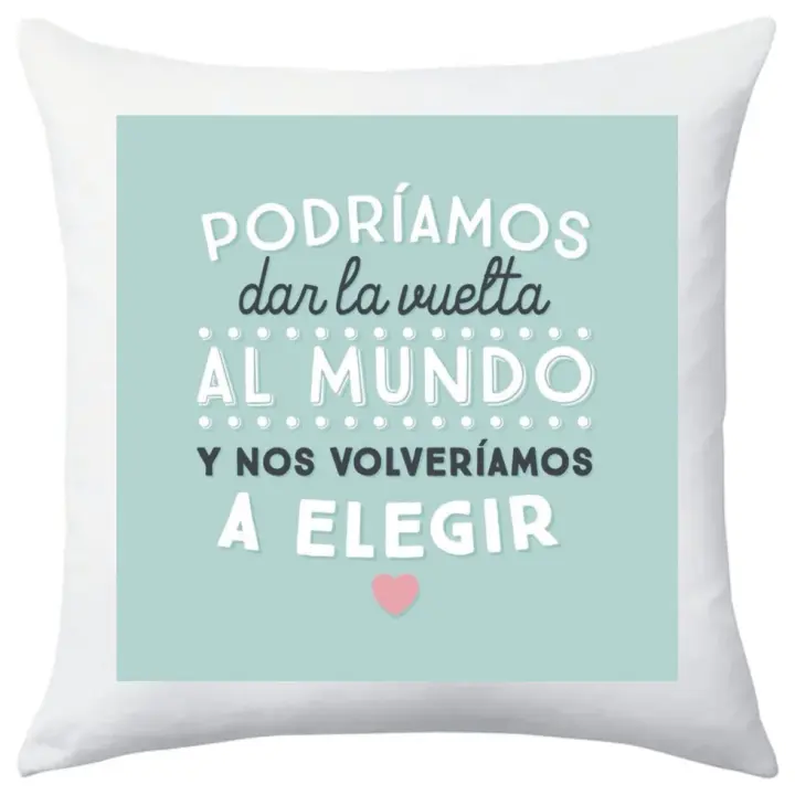 TEOVEL Cojín con Frase Gustoso y Precioso - Diseño Cuidado - 40x40cm - 1