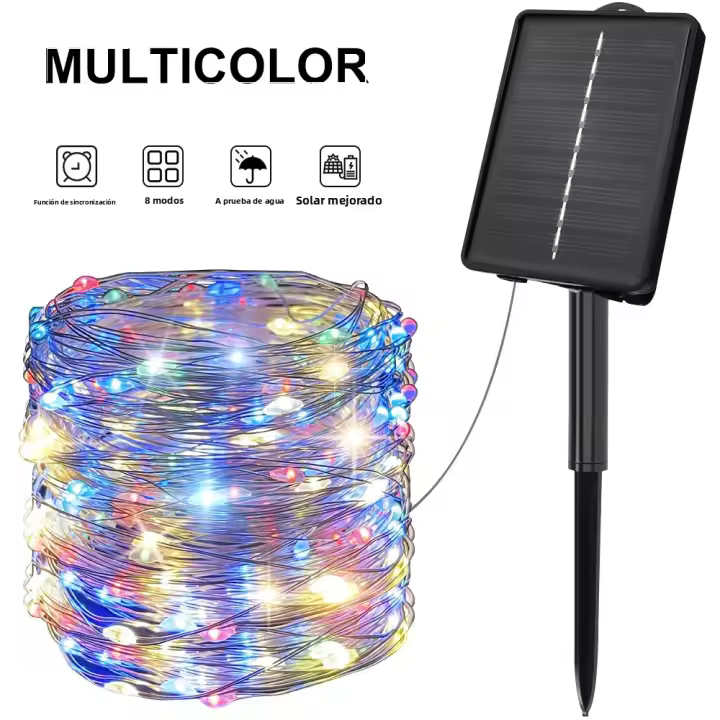 Lámparas Solares LED Para Exterior Cadena De Luces Con Tiempo 200/300 LEDS Fairy Navidad Fiesta De Año Nuevo Guirnalda Jardín Impermeable - 1