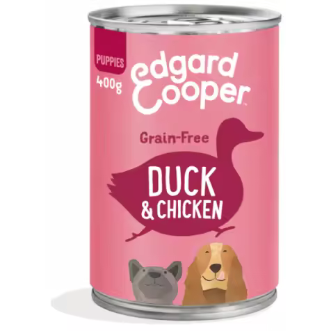 Edgard & Cooper Puppy Grain Free Pato Y Pollo Perro Latas 6 X 400 Gr - 1