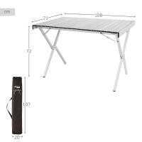 AKTIVE Mesa plegable camping, 108x71x72 cm, Topes antideslizantes, Tablero y estructura aluminio, Peso máximo soportado 30 kg, Bolsa transporte asa hombro, Mesa camping plegable, Mesa de camping plegable, Mesas plegables - details 3