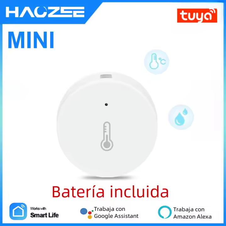 Sensor De Temperatura Y Humedad Inteligente Tuya Zigbee Para El Hogar Compatible Con Alexa Y Google Home Monitor Interior - 1