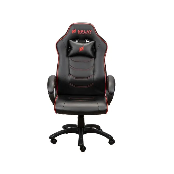 Silla Gaming NPLAY RULE 2.1 (Hasta 130 kg - Elevador a gas Clase 4 - Negro y Rojo) - 1