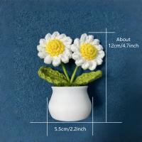 Ramo Tejido a Mano De Valeriana En Maceta Decoración Floral Artificial Para Regalo Casa Y Escritorio Estilo De Flores Bonzai Material COTON - details 4