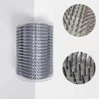 1/2PCS Masajeador De Gato Para Rascado Y Aseo En La Pared Herramienta De Peluquería Para Mascotas Material PP+PE Tamaño Pequeño Y Grande Color Gris - details 1