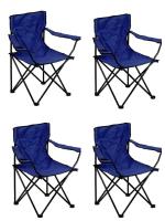 OFERTA[PACK 4] Silla Plegable de Camping de Acero, 50x50x80cm, Silla de Acampada Plegable, Ideal para Camping o Pesca, Estructura de Acero Resistente y Asiento de Lona Impermeable - details 2