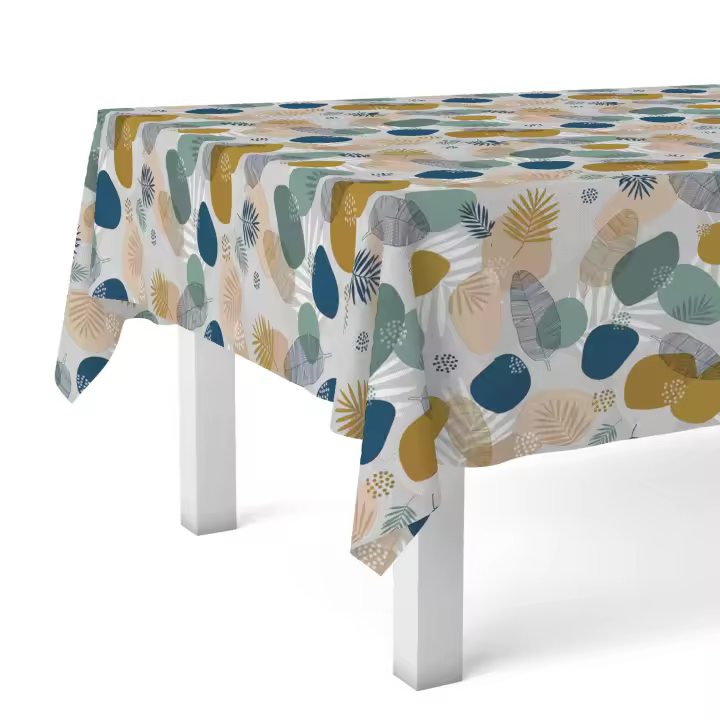 Valentia Home Mantel Hule Termes | Mantel Estampado Antimanchas | Mantel Repelente de Agua | Mantel Protección Mesa | Mantel al Corte para Comedor o Cocina | Varios tamaños | Mantel Rectangular y Redondo al Corte - 1