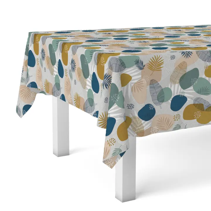 Valentia Home Mantel Hule Termes | Mantel Estampado Antimanchas | Mantel Repelente de Agua | Mantel Protección Mesa | Mantel al Corte para Comedor o Cocina | Varios tamaños | Mantel Rectangular y Redondo al Corte - 1