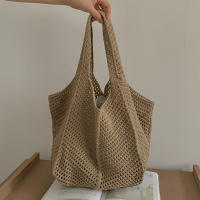 Bolso De Hombro Para Mujer Estilo Bohemio Hecho a Mano Capacidad Grande Saco De Mano De Paja Tejida Casual Bolso De Playa Verano - details 6