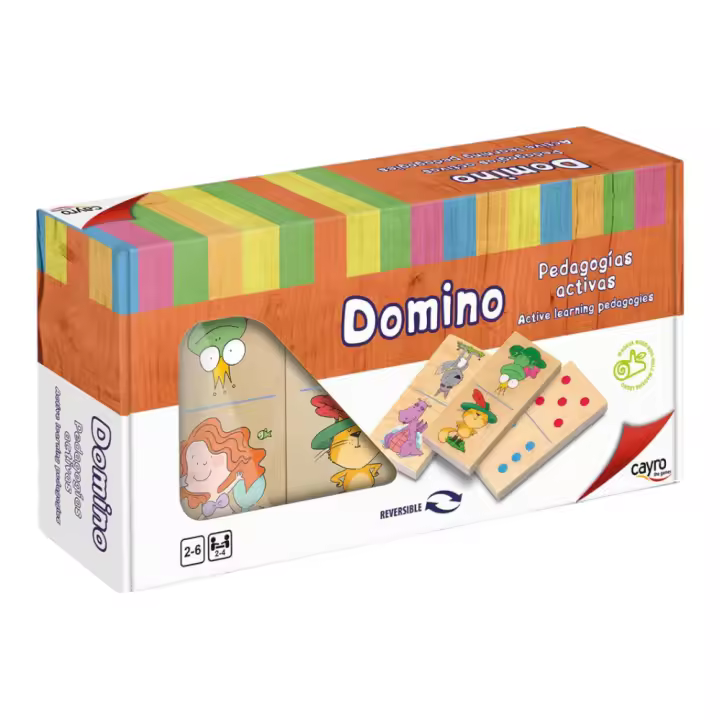 Dominó de Madera para Peques +2 Años: Diversión Ilimitada con Piezas Grandes  Juego Educativo de Coincidencias e Identificación  ¡Explora el Mundo del Dominó!" #JuegoInfantil #AprendizajeDivertido #DominóMadera #JuegoDeCoincidencias #Cayro - 1