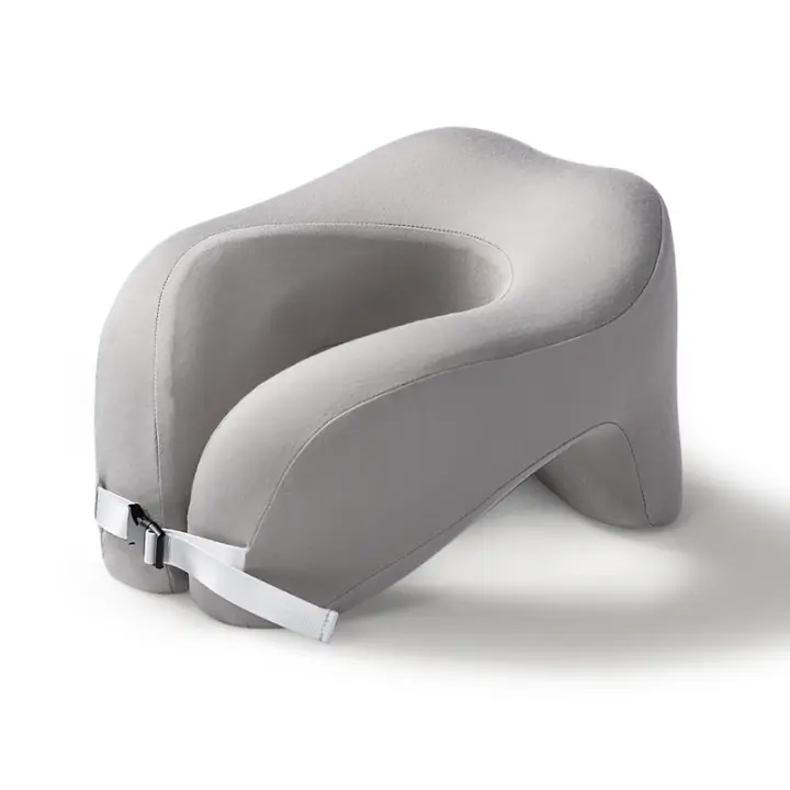 Almohada De Viajes En Forma De U De Memoria Puro Soporte Cervical Para El Sueño En Avión Oficina Siesta - 1