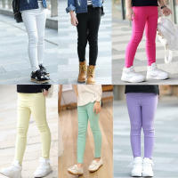 Pantalones De Niña 2024 Pantalones De Color Caramelo Elásticos Y Lisos Para Primavera Y Otoño Ropa De Niño Sólida Para 2-11 Años - details 2
