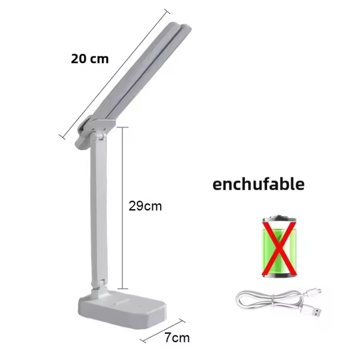 Lámpara De Escritorio LED Recargable Por USB Con 3 Niveles De Iluminación Toque Plegable Protección Ocular Para Dormitorio Luz De Escritorio - 1