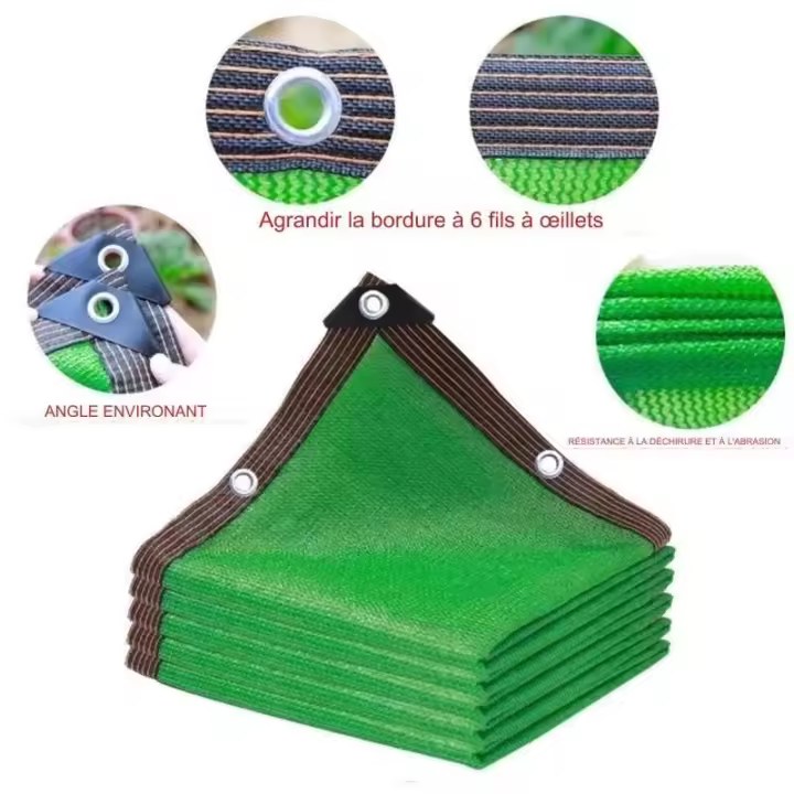Toldo, Red de Sombra Superior, Red de Protección Solar Verde, Red de Sombra Permeable al Agua, para Exterior, Patio Trasero, Jardín, Planta, Invernadero, with Cuerda (3x4m) vela de Sombra - 1