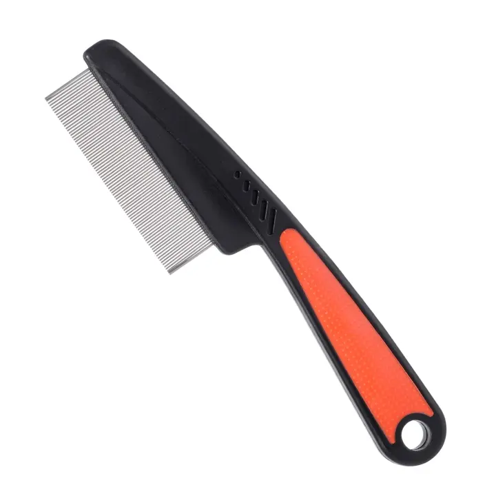 Peine antipulgas Nuoshen para perros y Gatos de pelo Largo-Mango ergonómico, dientes finos - Herramienta de ASEO para eliminar Pulgas - 1