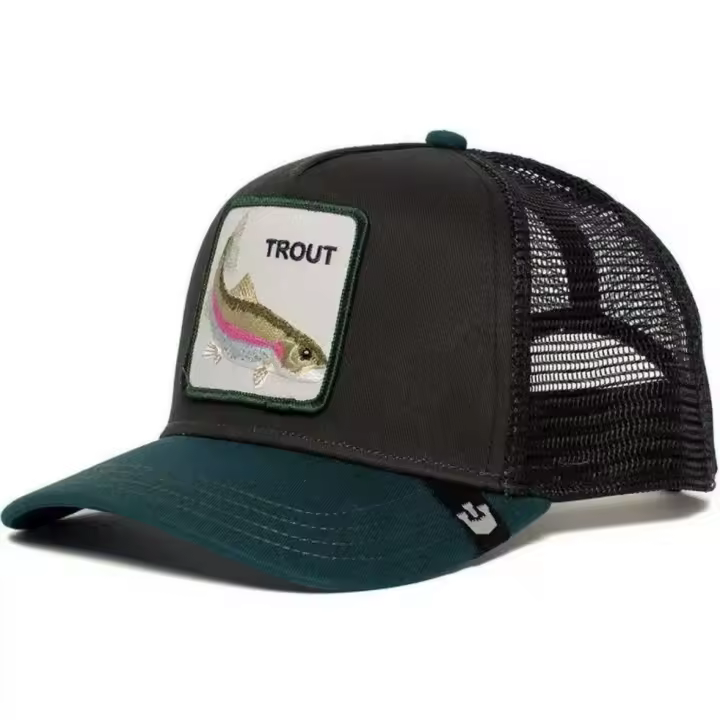 Gorra de Camionero Animal Parche Granja Snapback Sombrero Malla Visera Curvada - 1