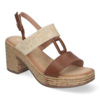 Sandalia de Verano para Mujer, con Tacón Estilizado y Detalles Elegantes color camel - details 1