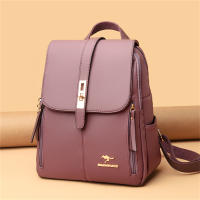 Mochilas de cuero de lujo para mujer y niña, morral informal, Mochila Vintage negra, mochilas escolares - details 8