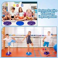 Almohada De Equilibrio Para Yoga Y Masaje Silla Inflable Antirrallada Y Gruesa Cojín De Masaje Balance Plate - details 4