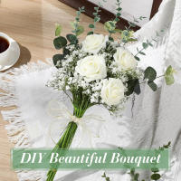 10pcs Flores Artificiales Gypsophila Para Decoración De Hogar Bodas Fiestas Arreglo Floral DIY Accesorios De Flores Blancas - details 1