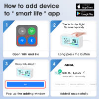Sensor De Temperatura Y Humedad Inteligente SMATRUL Tuya WiFi Interior Con Luz Trasera Monitor Compatible Con Alexa Y Google Home - details 8