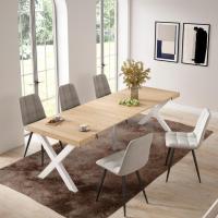 Skraut Home - Mesa Consola Extensible - Mesa Auxiliar - Tapa - 58/262x90x73cm - Práctica y Versátil - Estilo Moderno - Fácil Montaje - details 1