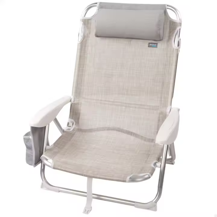Silla playa plegable aluminio 4 posiciones Ibiza 51X45X76 cm con cojin y bolso. (Color Baby 62623) - 1