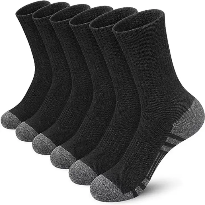 6 pares de calcetines de gimnasio al aire libre para hombre, alta calidad, cómodos, suaves, agarre al suelo, fútbol, talla grande, nuevo estilo - 1