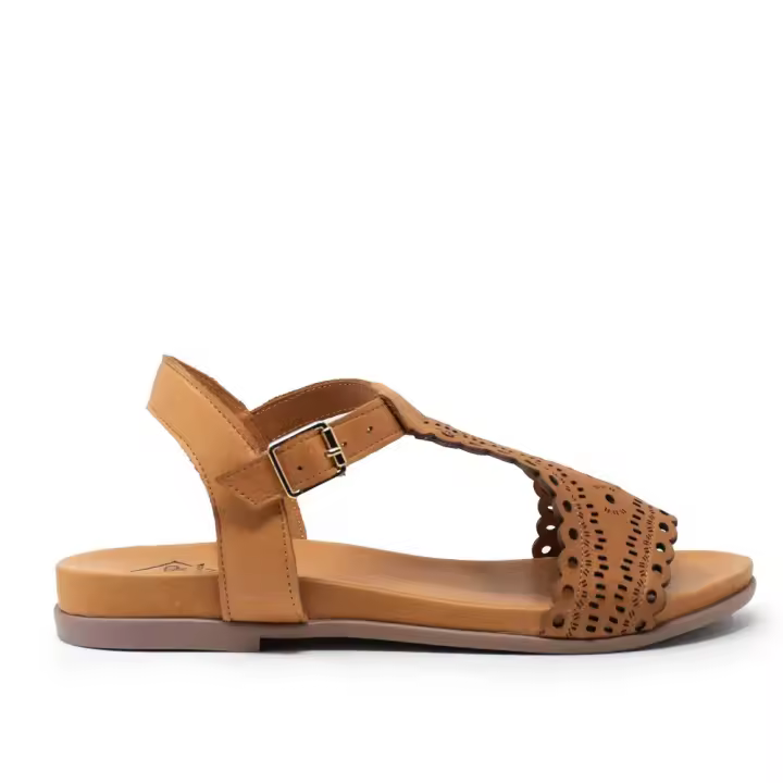 TOP3 SR24493-002 Sandalias planas de Mujer 36004 25V SANDALIA PIEL HEBILLA LASER CUERO. - 1