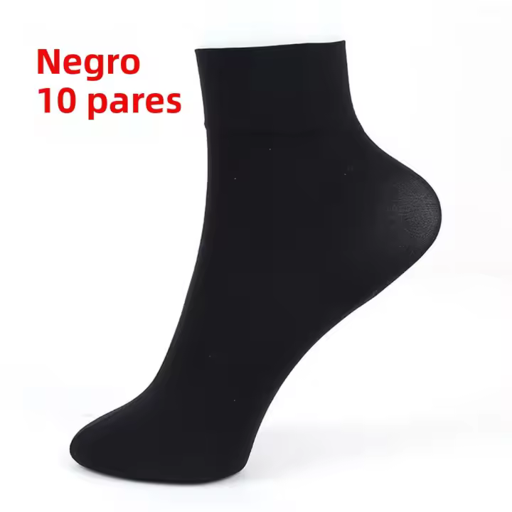 Calcetines De Nylon Grueso Para Otoño E Invierno Calcetines De Color Sólido Para Mujer Y Hombre Calcetines De Tobillo Anchos Para Damas Y Señoras Calcetines De Moda Pack De 1/5/10 Pares - 1