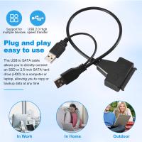 Cable adaptador USB2.0 a SATA, 48cm para SSD externo HDD de 2,5 pulgadas - details 6