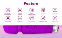 Masajeador De Espalda Con Vibrador Memoria 8 Velocidades Y 20 Modos Portátil Inalámbrico Masajeador Suave De Silicona Para Mujeres Y Damas - details 2