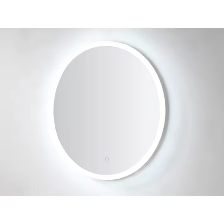 Vente-unique - Espejo redondo con luces LED DANIELA - Ancho 60 x Alt. 60 cm - 1