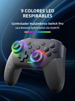Controlador De Juego Inalámbrico DATA FROG Para Nintendo Switch OLED Y Switch Lite Con Joystick Programable LED RGB Y Batería De 800mAh - details 0