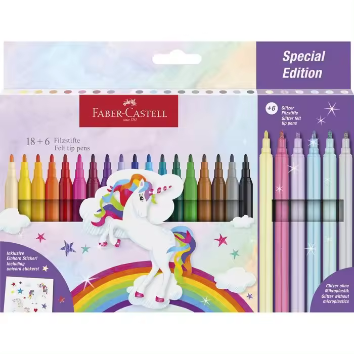 FABER ROTULADOR FABER CASTELL UNICORNIO 24 COLORES SURTIDOS UNICORNIO - 1