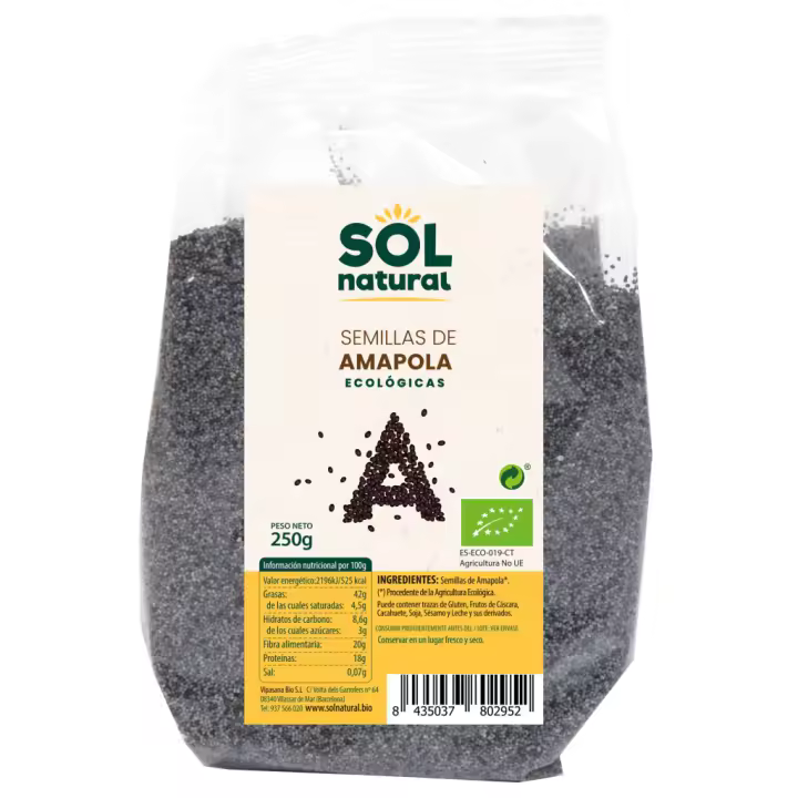 SemillasDeAmapolaBio Sol Natural 250 g - 1
