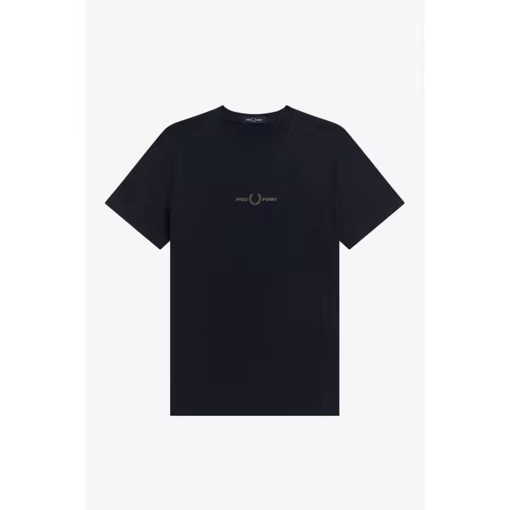 Fred Perry Embroidered Logo T-Shirt Navy - 1