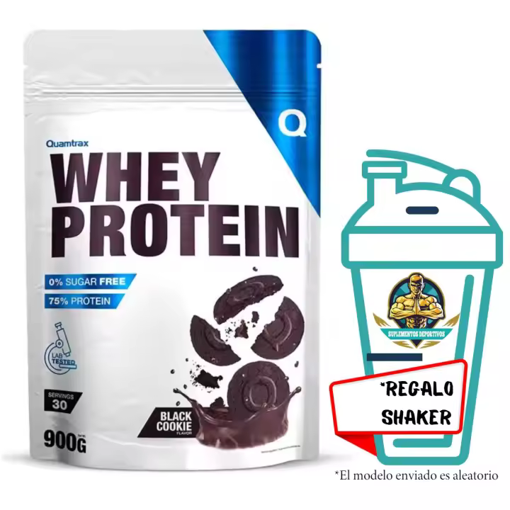 QUAMTRAX - Whey protein - Varios sabores *900g* Concentrado de proteína de suero de leche ultrafiltrada, perfecta para la recuperación muscular tras el ejercicio - 1