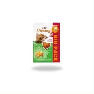 Hagen Tropican Mascotas Snack para Gatos Catit Creamy Pollo y Cordero 15 Sticks - 1