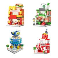 Kit De Bloques De Construcción DIY Para Niñas Modelo De Casa Y Callejón Playa Clásica De Película Juguetes Educativos Para Niños Edad 6-12 - details 1