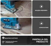 Sierra Eléctrica Curva Portátil Multifuncional Para Carpintero Sin Cable Compatible Con Batería Makita 18V Velocidad 3500RPM - details 7