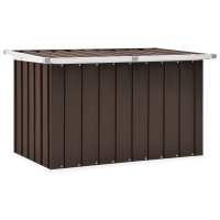 vidaXL Caja de almacenaje para jardín 109x67x65 cm en color Marrón/Verde/Antracita y más - details 0